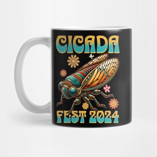 Cicada Fest 2024 - Vibrant Festival Cicada Artwork Design Mug